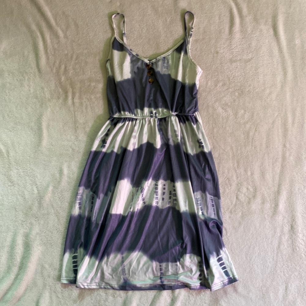 Grey and White Dress